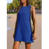 imagePRETTYGARDEN Womens Beach Cover Up Dress 2025 Summer Sleeveless Hollow Out Bathing Suit Swimwear Resort Vacation CoverupRoyal Blue