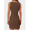 imagePRETTYGARDEN Womens Formal Dresses Summer 2025 Business Sleeveless Button Down Short Dress Elegant Work Office OutfitsBrown