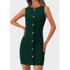 imagePRETTYGARDEN Womens Formal Dresses Summer 2025 Business Sleeveless Button Down Short Dress Elegant Work Office OutfitsGreen