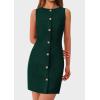 imagePRETTYGARDEN Womens Formal Dresses Summer 2025 Business Sleeveless Button Down Short Dress Elegant Work Office OutfitsGreen
