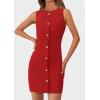 imagePRETTYGARDEN Womens Formal Dresses Summer 2025 Business Sleeveless Button Down Short Dress Elegant Work Office OutfitsRed