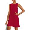 imagePRETTYGARDEN Womens Beach Cover Up Dress 2025 Summer Sleeveless Hollow Out Bathing Suit Swimwear Resort Vacation CoverupRed