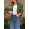 imagePRETTYGARDEN 2025 Blazers for Women Business Casual Long Sleeve Lapel Open Front Suit Jacket Work Blazer with PocketsArmy Green