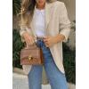 imagePRETTYGARDEN 2025 Blazers for Women Business Casual Long Sleeve Lapel Open Front Suit Jacket Work Blazer with PocketsBeige Apricot