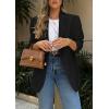 imagePRETTYGARDEN 2025 Blazers for Women Business Casual Long Sleeve Lapel Open Front Suit Jacket Work Blazer with PocketsBlack