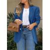 imagePRETTYGARDEN 2025 Blazers for Women Business Casual Long Sleeve Lapel Open Front Suit Jacket Work Blazer with PocketsDark Blue