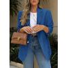 imagePRETTYGARDEN 2025 Blazers for Women Business Casual Long Sleeve Lapel Open Front Suit Jacket Work Blazer with PocketsDark Blue
