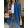 imagePRETTYGARDEN 2025 Blazers for Women Business Casual Long Sleeve Lapel Open Front Suit Jacket Work Blazer with PocketsDark Blue