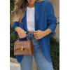 imagePRETTYGARDEN 2025 Blazers for Women Business Casual Long Sleeve Lapel Open Front Suit Jacket Work Blazer with PocketsDark Blue