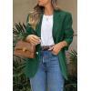 imagePRETTYGARDEN 2025 Blazers for Women Business Casual Long Sleeve Lapel Open Front Suit Jacket Work Blazer with PocketsDark Green