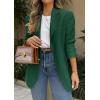 imagePRETTYGARDEN 2025 Blazers for Women Business Casual Long Sleeve Lapel Open Front Suit Jacket Work Blazer with PocketsDark Green