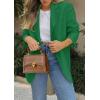 imagePRETTYGARDEN 2025 Blazers for Women Business Casual Long Sleeve Lapel Open Front Suit Jacket Work Blazer with PocketsGreen