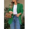 imagePRETTYGARDEN 2025 Blazers for Women Business Casual Long Sleeve Lapel Open Front Suit Jacket Work Blazer with PocketsGreen