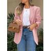 imagePRETTYGARDEN 2025 Blazers for Women Business Casual Long Sleeve Lapel Open Front Suit Jacket Work Blazer with PocketsGrey Pink