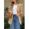 imagePRETTYGARDEN 2025 Blazers for Women Business Casual Long Sleeve Lapel Open Front Suit Jacket Work Blazer with PocketsKhaki