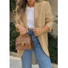 imagePRETTYGARDEN 2025 Blazers for Women Business Casual Long Sleeve Lapel Open Front Suit Jacket Work Blazer with PocketsKhaki