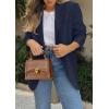 imagePRETTYGARDEN 2025 Blazers for Women Business Casual Long Sleeve Lapel Open Front Suit Jacket Work Blazer with PocketsNavy