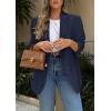 imagePRETTYGARDEN 2025 Blazers for Women Business Casual Long Sleeve Lapel Open Front Suit Jacket Work Blazer with PocketsNavy
