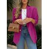 imagePRETTYGARDEN 2025 Blazers for Women Business Casual Long Sleeve Lapel Open Front Suit Jacket Work Blazer with PocketsRose Pink