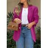 imagePRETTYGARDEN 2025 Blazers for Women Business Casual Long Sleeve Lapel Open Front Suit Jacket Work Blazer with PocketsRose Pink