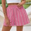 imagePRETTYGARDEN Boxer Shorts for Women 2025 Spring Striped PJ Y2K Casual Cotton Pajama Summer Lounge Sleep Bottoms with PocketsStriped Pink