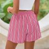 imagePRETTYGARDEN Boxer Shorts for Women 2025 Spring Striped PJ Y2K Casual Cotton Pajama Summer Lounge Sleep Bottoms with PocketsStriped Pink