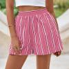 imagePRETTYGARDEN Boxer Shorts for Women 2025 Spring Striped PJ Y2K Casual Cotton Pajama Summer Lounge Sleep Bottoms with PocketsStriped Pink