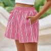 imagePRETTYGARDEN Boxer Shorts for Women 2025 Spring Striped PJ Y2K Casual Cotton Pajama Summer Lounge Sleep Bottoms with PocketsStriped Pink