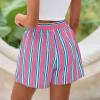 imagePRETTYGARDEN Boxer Shorts for Women 2025 Spring Striped PJ Y2K Casual Cotton Pajama Summer Lounge Sleep Bottoms with PocketsStriped Pink Lake Blue