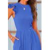 imagePRETTYGARDEN Summer Jumpsuits for Women Dressy 2025 Casual Ruffle Cap Sleeves Romper Crew Neck Rib Knit One Piece OutfitsBrilliant Blue