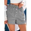 imagePRETTYGARDEN Womens Shorts Boxers 2025 Summer Gingham Pajama Lounge Sleep Y2K Plaid Pj Shorts Beach BottomsBlack