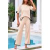 imagePRETTYGARDEN Two Piece Sets for Women 2025 Summer Spring Casual Sweater Knit Lounge Travel Matching Outfits ClothingBeige