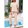 imagePRETTYGARDEN Two Piece Sets for Women 2025 Summer Spring Casual Sweater Knit Lounge Travel Matching Outfits ClothingBeige