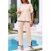 imagePRETTYGARDEN Two Piece Sets for Women 2025 Summer Spring Casual Sweater Knit Lounge Travel Matching Outfits ClothingBeige