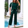 imagePRETTYGARDEN Two Piece Sets for Women 2025 Summer Spring Casual Sweater Knit Lounge Travel Matching Outfits ClothingDark Green
