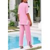 imagePRETTYGARDEN Two Piece Sets for Women 2025 Summer Spring Casual Sweater Knit Lounge Travel Matching Outfits ClothingPink