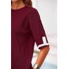 imagePRETTYGARDEN Two Piece Sets for Women 2025 Summer Spring Casual Sweater Knit Lounge Travel Matching Outfits ClothingWine Red