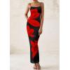 imagePRETTYGARDEN Womens Floral Maxi Dresses Summer 2025 Sexy Spaghetti Strap Slip Party Long Bodycon Mesh DressBlack