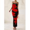 imagePRETTYGARDEN Womens Floral Maxi Dresses Summer 2025 Sexy Spaghetti Strap Slip Party Long Bodycon Mesh DressBlack