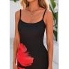 imagePRETTYGARDEN Womens Floral Maxi Dresses Summer 2025 Sexy Spaghetti Strap Slip Party Long Bodycon Mesh DressFloral Black Red