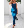 imagePRETTYGARDEN Womens Floral Maxi Dresses Summer 2025 Sexy Spaghetti Strap Slip Party Long Bodycon Mesh DressFloral Dark Blue