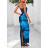 imagePRETTYGARDEN Womens Floral Maxi Dresses Summer 2025 Sexy Spaghetti Strap Slip Party Long Bodycon Mesh DressFloral Dark Blue