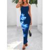 imagePRETTYGARDEN Womens Floral Maxi Dresses Summer 2025 Sexy Spaghetti Strap Slip Party Long Bodycon Mesh DressFloral Navy Blue