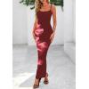 imagePRETTYGARDEN Womens Floral Maxi Dresses Summer 2025 Sexy Spaghetti Strap Slip Party Long Bodycon Mesh DressFloral Wine Red