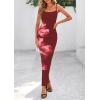 imagePRETTYGARDEN Womens Floral Maxi Dresses Summer 2025 Sexy Spaghetti Strap Slip Party Long Bodycon Mesh DressFloral Wine Red