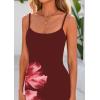 imagePRETTYGARDEN Womens Floral Maxi Dresses Summer 2025 Sexy Spaghetti Strap Slip Party Long Bodycon Mesh DressFloral Wine Red