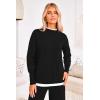 imagePRETTYGARDEN Womens Winter Two Piece Matching Sweater Lounge Sets Knit Long Sleeve Pullover Tops Wide Leg Pants TracksuitsBlack