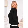 imagePRETTYGARDEN Womens Winter Two Piece Matching Sweater Lounge Sets Knit Long Sleeve Pullover Tops Wide Leg Pants TracksuitsBlack