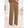 imagePRETTYGARDEN Womens Winter Two Piece Matching Sweater Lounge Sets Knit Long Sleeve Pullover Tops Wide Leg Pants TracksuitsCamel