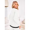 imagePRETTYGARDEN Womens Winter Two Piece Matching Sweater Lounge Sets Knit Long Sleeve Pullover Tops Wide Leg Pants TracksuitsWhite